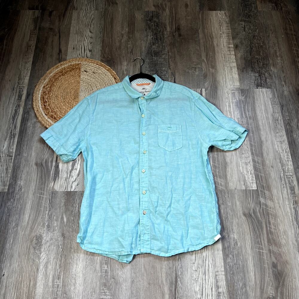 TOMMY Bahama Relax Linen Mens Button Down Shirt
